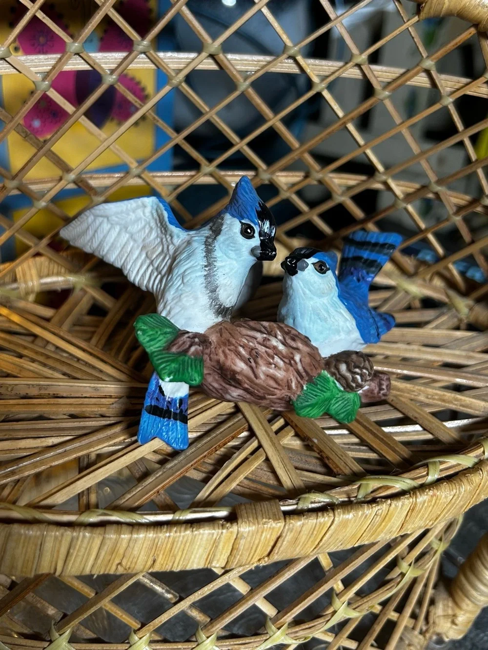 Vintage Russ Berrie Porcelain Blue Jay Figurine from 